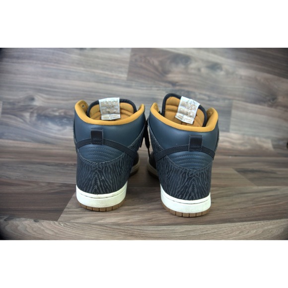 Nike Dunk High Premium Black Zebra Print Sneakers Mens Size 10 - Picture 4 of 9